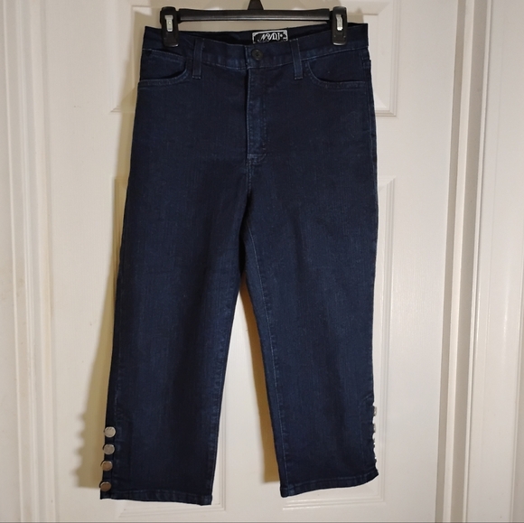 NYDJ Pants - Denim Capris NYDJ Dark Wash Size 6 USA